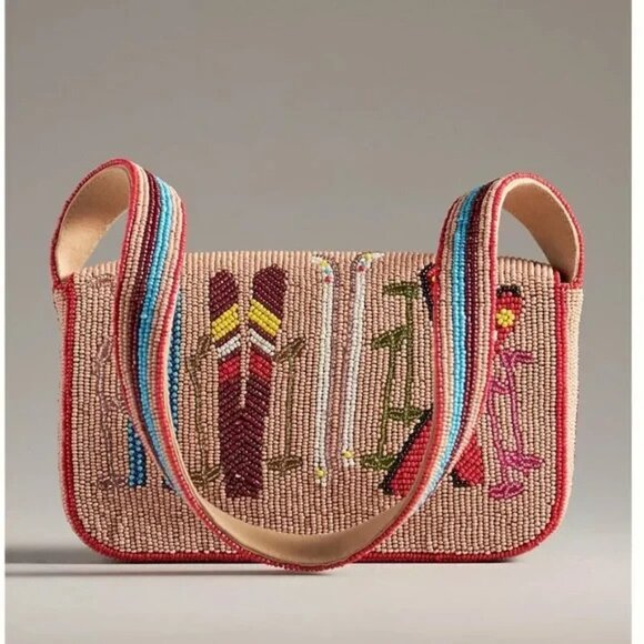 Anthropologie The Fiona Beaded Bag: Ski Edition - Picture 2 of 2
